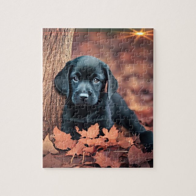 Black Lab Puppy Jigsaw Puzzle (Vertical)