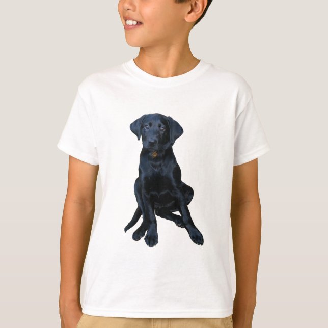 Black Lab Puppy Kid's Shirt (Front)
