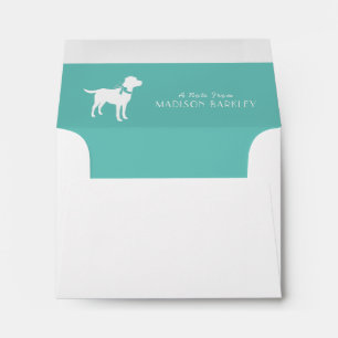 Black Lab Puppy Labrador Dog  Envelope