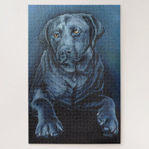 Black Lab Puzzle Personalised Dog Art Puzzles
