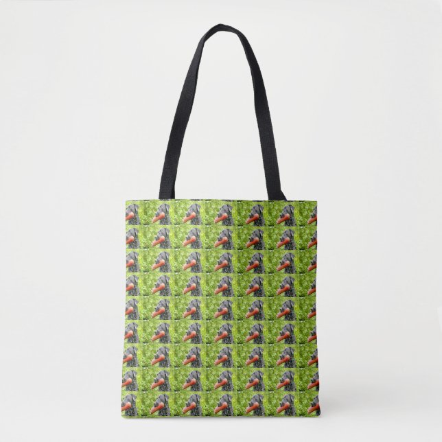 black lab retrieving tote bag (Front)