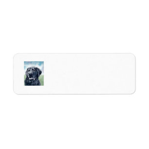 Black Lab Return Address Label