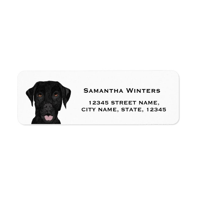black lab return address label (Front)