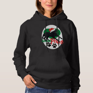 Black Lab Santa Paws Christmas Dog Hoodie