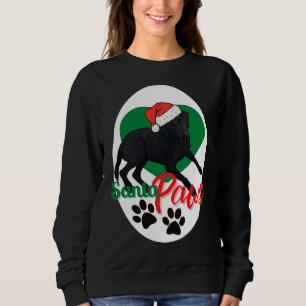 Black Lab Santa Paws Christmas Dog Sweatshirt
