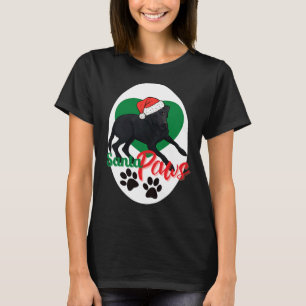 Black Lab Santa Paws Christmas Dog T-Shirt