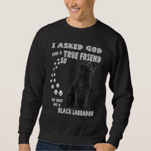 Black Lab Saying Mum Dad Print Cute Labrador Retri Sweatshirt