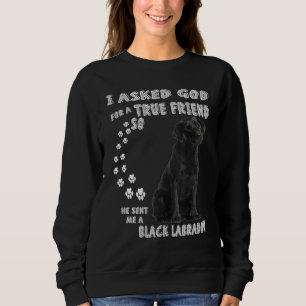 Black Lab Saying Mum Dad Print Cute Labrador Retri Sweatshirt