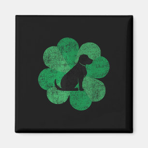 Black Lab St. Patricks Day Shirt - Retro Labrador  Magnet