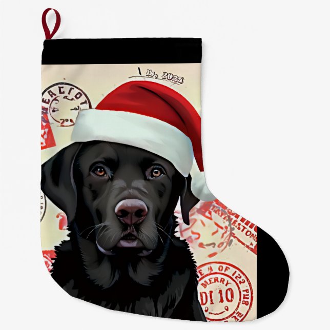 Black lab stocking (Front)
