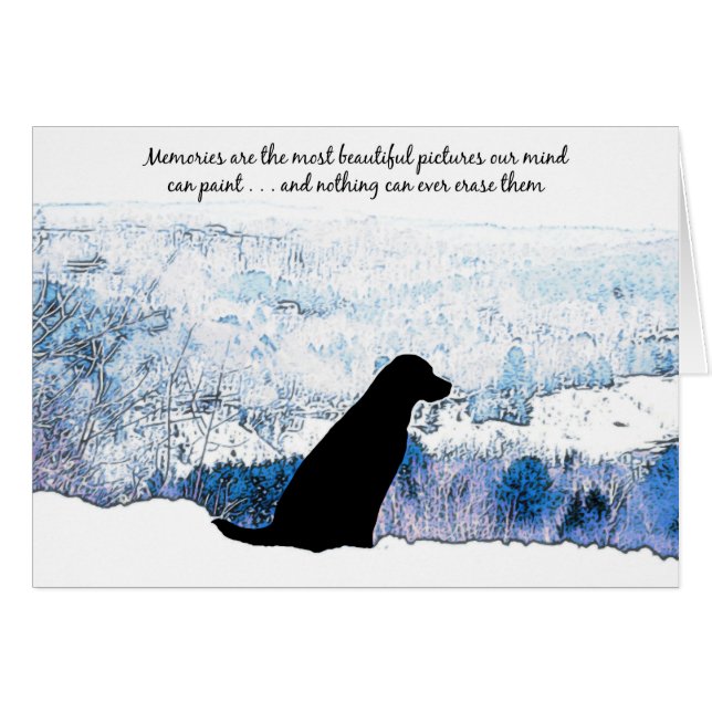 Black Lab Sympathy Card - Dog Sympathy - Pet Loss (Front Horizontal)