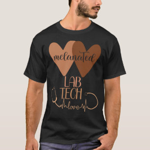 Black Lab Tech Med Melanated Medical Laboratory Te T-Shirt