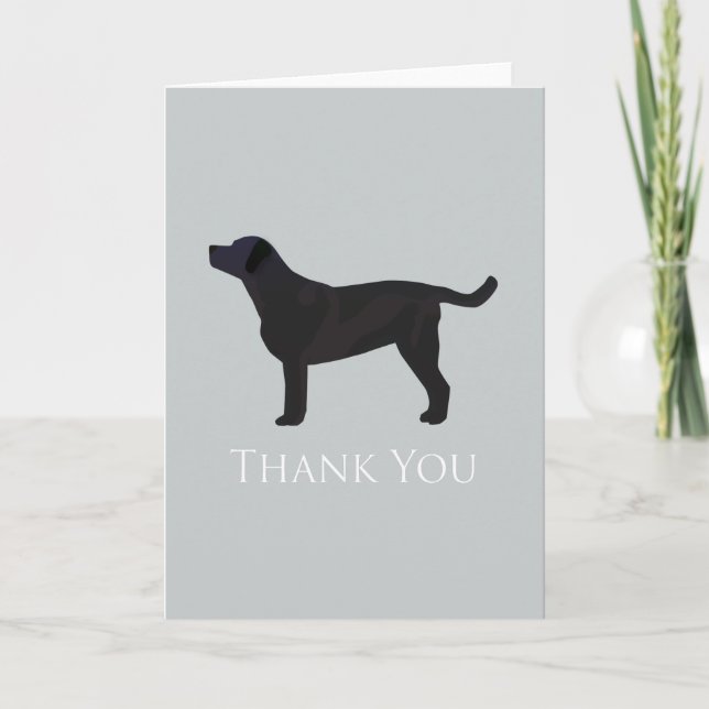 Black Lab Thank You Card Design (Front)