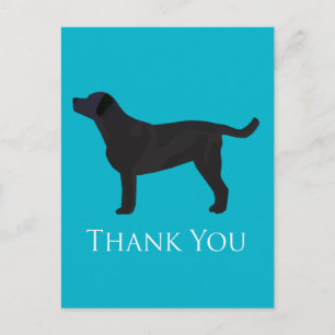 Black Lab Thank You Card Design