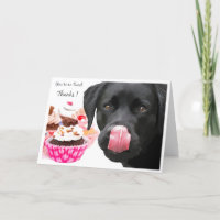 Black Lab Thank You Card - Dog Thank You
