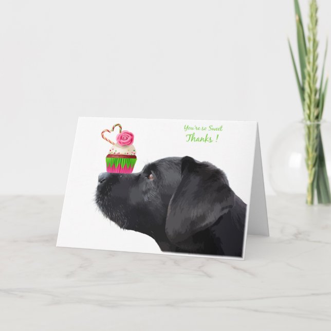 Black Lab Thank You Card - Dog Thank You (Front)