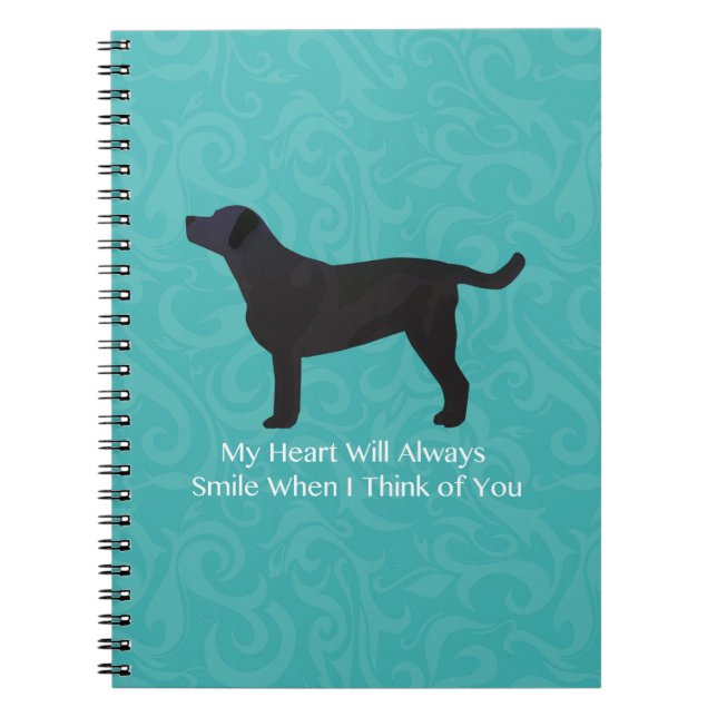 Black Lab Thinking of You Design Notebook (Front)