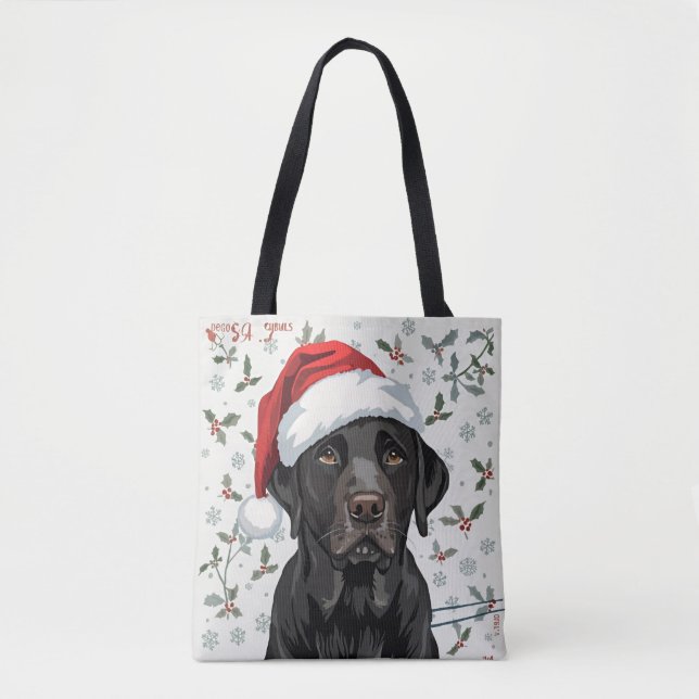 Black lab  tote bag (Front)