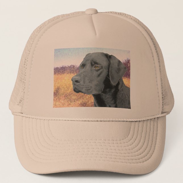 Black Lab Trucker Hat (Front)
