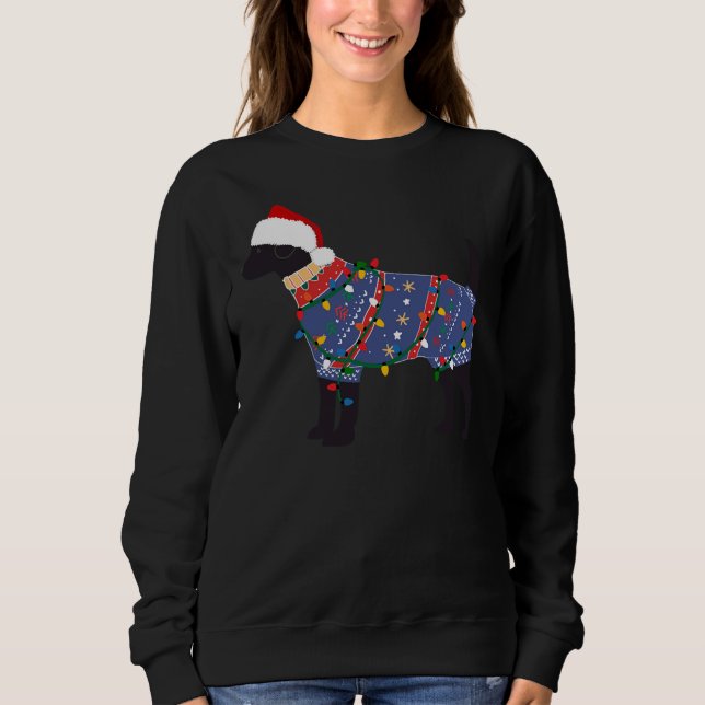 Black Lab Ugly Christmas Sweater (Front)