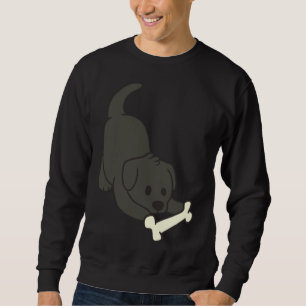 Black Lab With Bone Sweatshirt