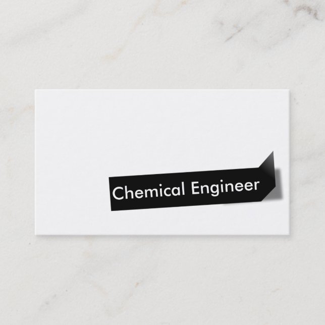 Black Label Chemical Engineer Business Card (Front)