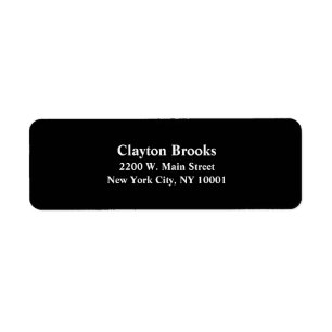 Black Label Return Address Label
