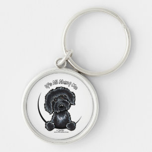 Black Labradodle IAAM Key Ring