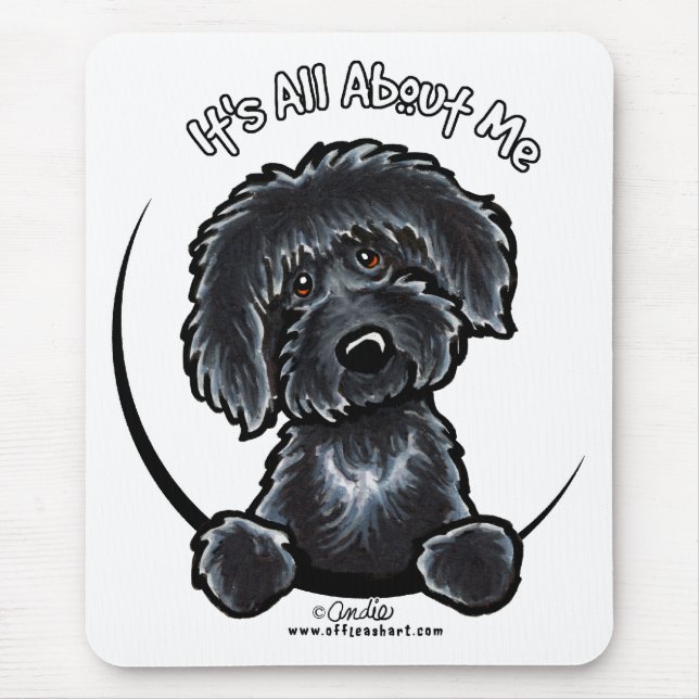 Black Labradodle IAAM Mouse Pad (Front)