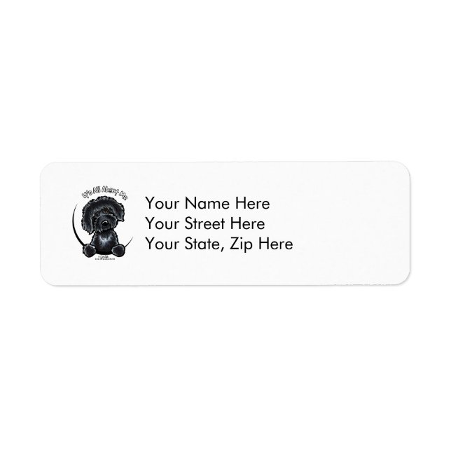 Black Labradodle IAAM Return Address Label (Front)