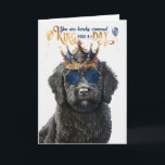 Black Labradoodle King for a Day Funny Birthday Card<br><div class="desc">This black Labradoodle dog has a special and funny message for the birthday boy in their life who deserves to celebrate like a king.</div>