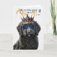 Black Labradoodle King for a Day Funny Birthday