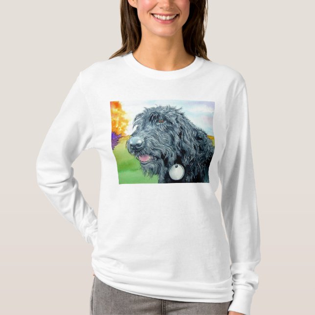 Black Labradoodle Ralph T-shirt (Front)