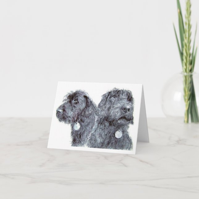 Black Labradoodles Notecard (Front)