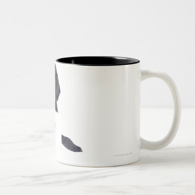 Black Labrador 13 Months Two-Tone Coffee Mug (Right)