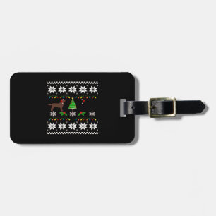 Black Labrador and Chocolate Labrador Happy Christ Luggage Tag
