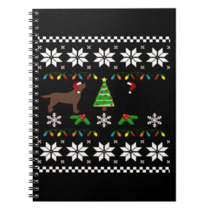 Black Labrador and Chocolate Labrador Happy Christ Notebook