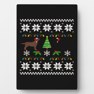 Black Labrador and Chocolate Labrador Happy Christ Plaque