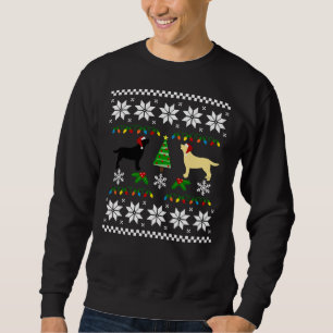 Black Labrador And Yellow Labrador Happy Christmas Sweatshirt