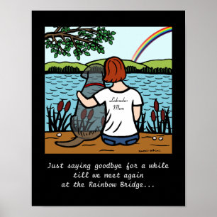 Black Labrador Angel and Mum 2 Poster