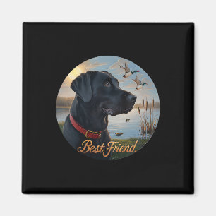 Black Labrador Best Friend. Hunting Waterfowl Duck Magnet