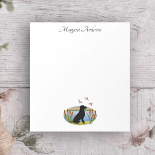 Black Labrador Bird Dog Sunset Notepad