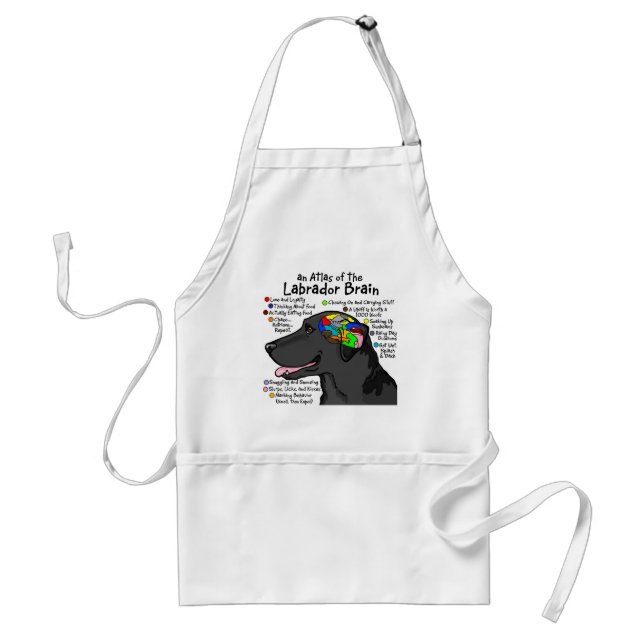 Black Labrador Brain Atlas Standard Apron (Front)