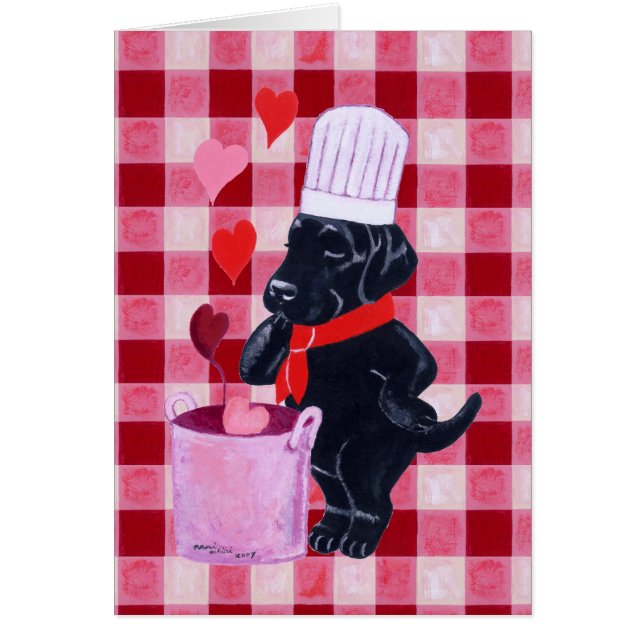 Black Labrador Chef Painting (Front)