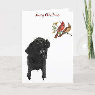 Black Labrador Christmas Card