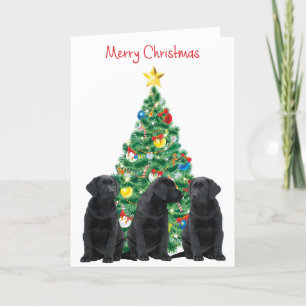 Black Labrador Christmas Card