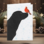 Black Labrador Christmas Card<br><div class="desc">Black Lab Christmas and Holiday cards
Personalise with your custom message on the inside .</div>