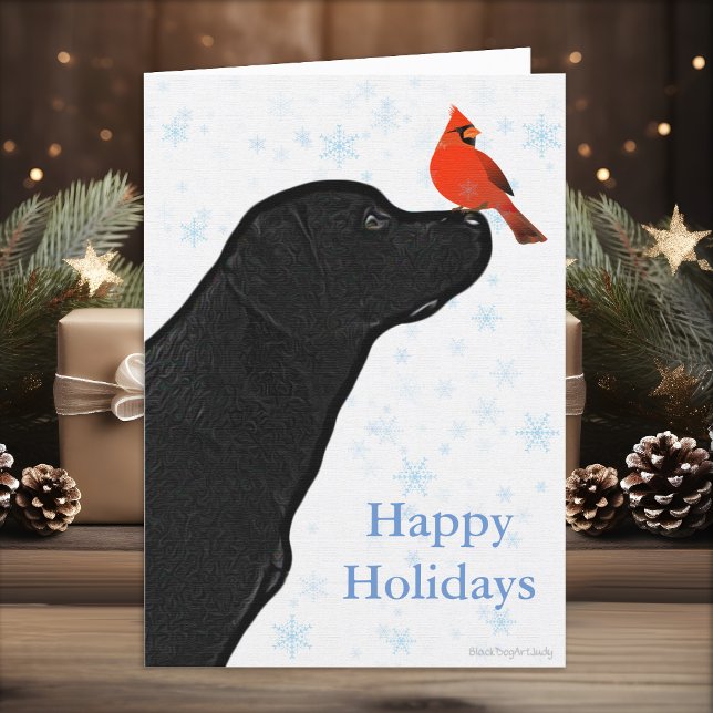 Black Labrador Christmas Card - Holiday Card (Creator Uploaded)