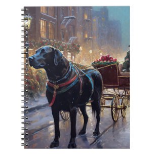Black Labrador Christmas Festive Season Notebook