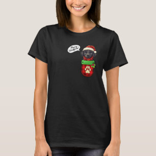 Black Labrador Christmas Merry Woofmas In Pocket O T-Shirt